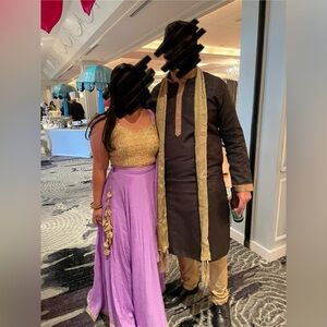 Purple & Gold Lehenga